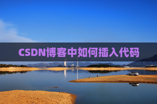 CSDN博客中如何插入代码